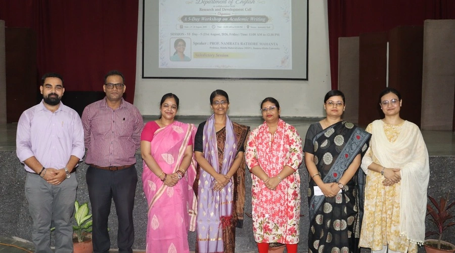 Academic Writing Workshop के समापन सत्र में वसंत महिला महाविद्यालय के शिक्षक