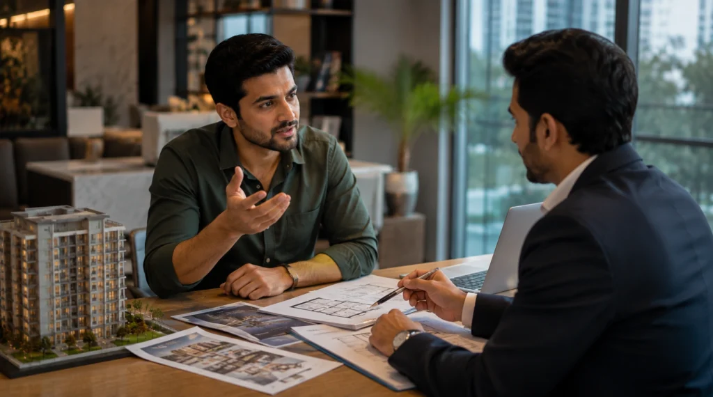 Property buyer dealing with an information gap