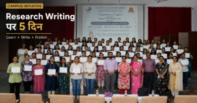 वसंत महिला महाविद्यालय में Research Writing पर पांच दिन का Workshop वसंत महिला महाविद्यालय में पांच दिवसीय Research Writing Workshop के प्रतिभागी
