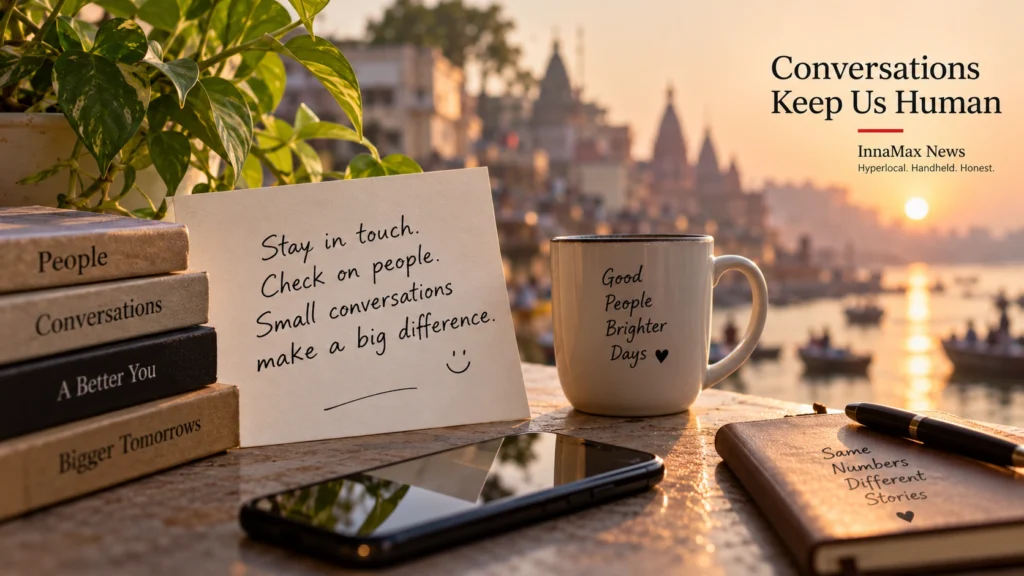 Phone and handwritten note representing the value of staying connected