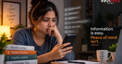 Woman searching health symptoms on her smartphone