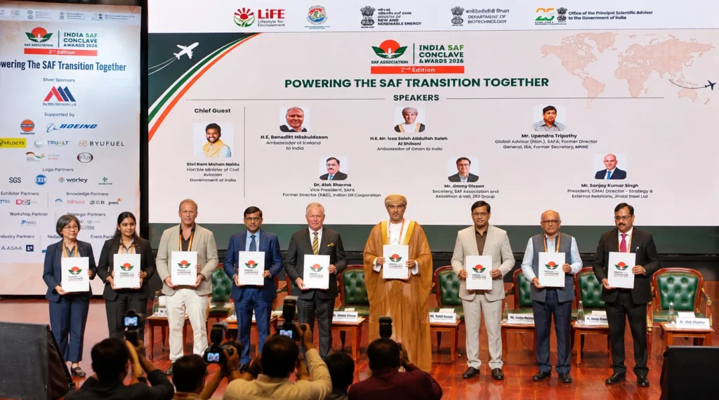 India SAF Conclave 2026 में industry stakeholders का group photograph