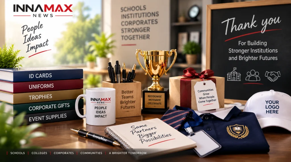 Institutional solutions represented through trophies gifts ID cards and uniforms